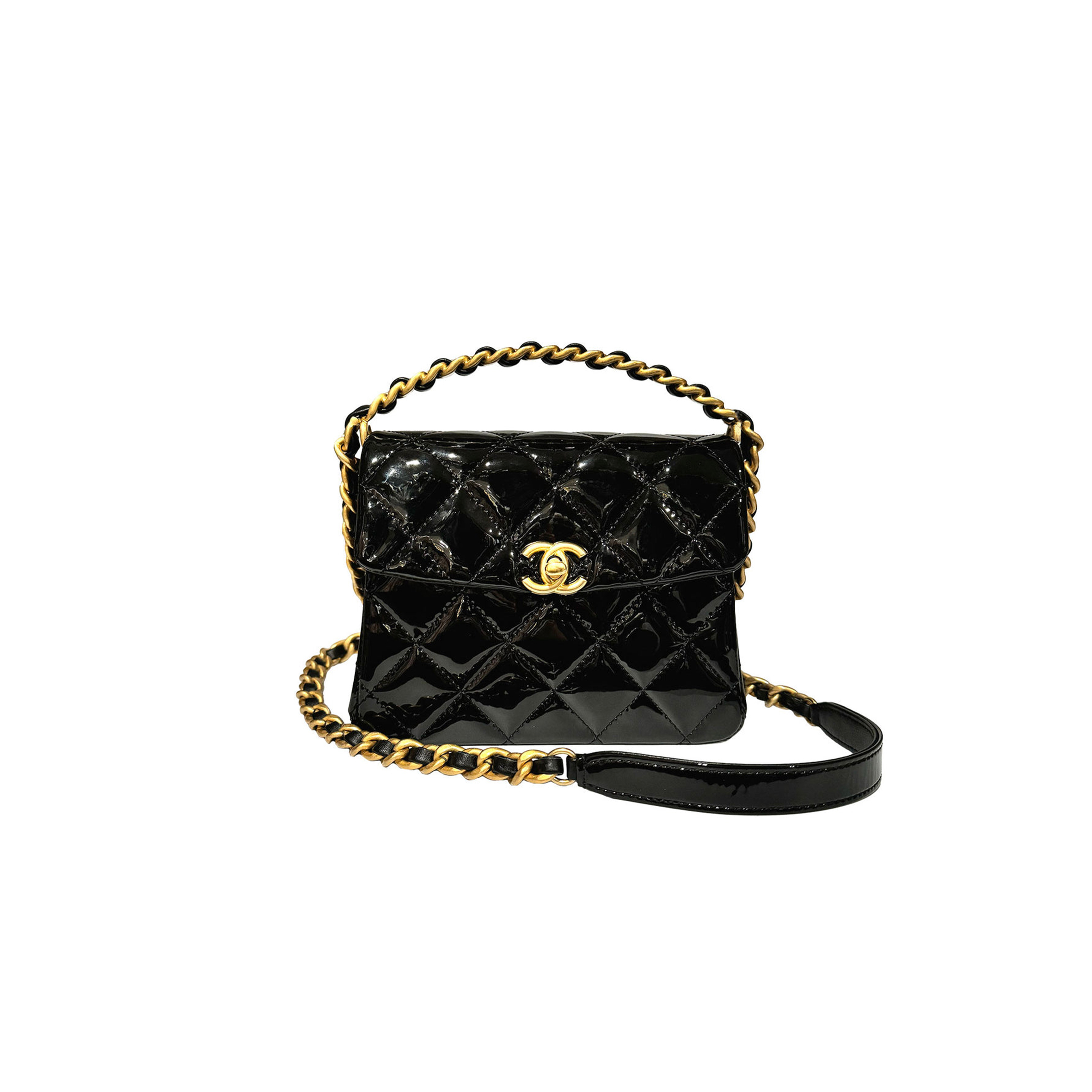 CHANEL MASTER MINI FLAP BAG WITH TOP HANDLE (19*15*7cm) 